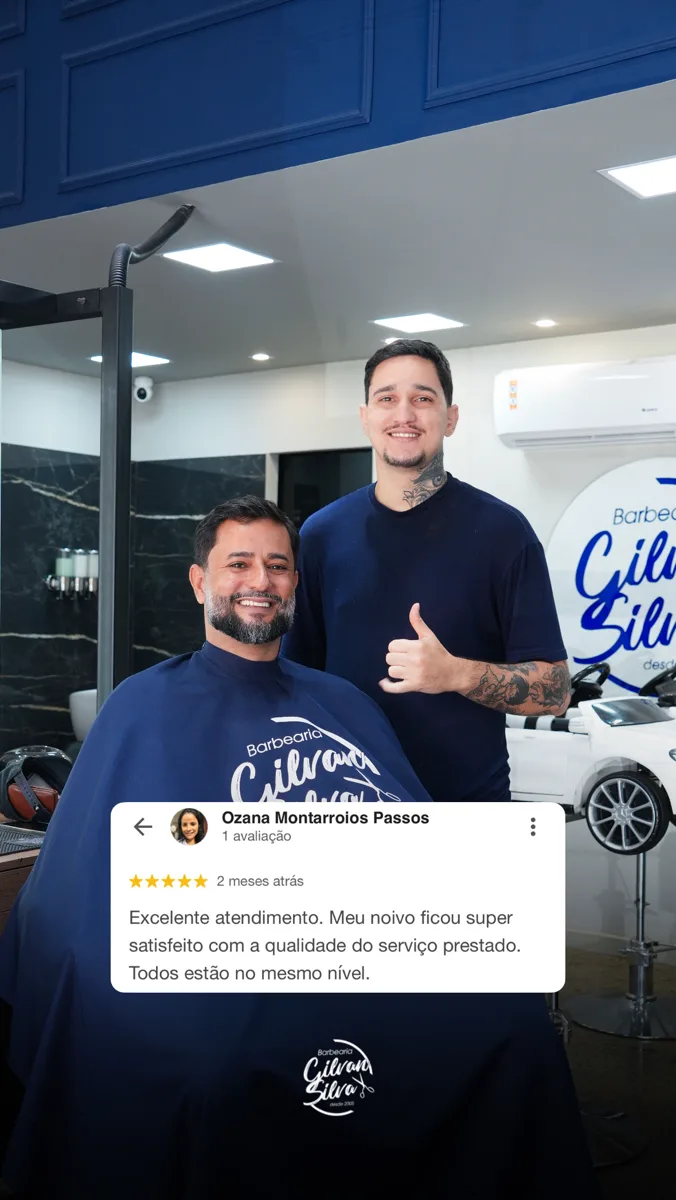 Depoimento de cliente da Barbearia Gilvan Silva