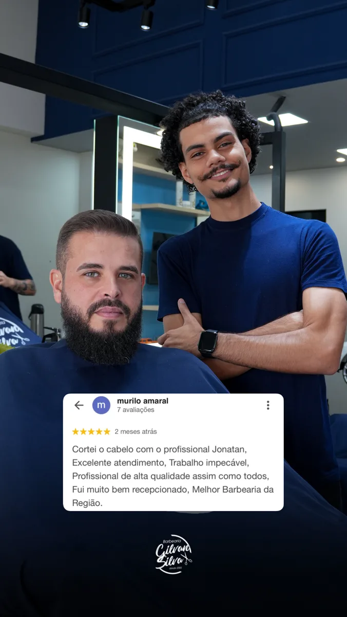 Depoimento de cliente da Barbearia Gilvan Silva