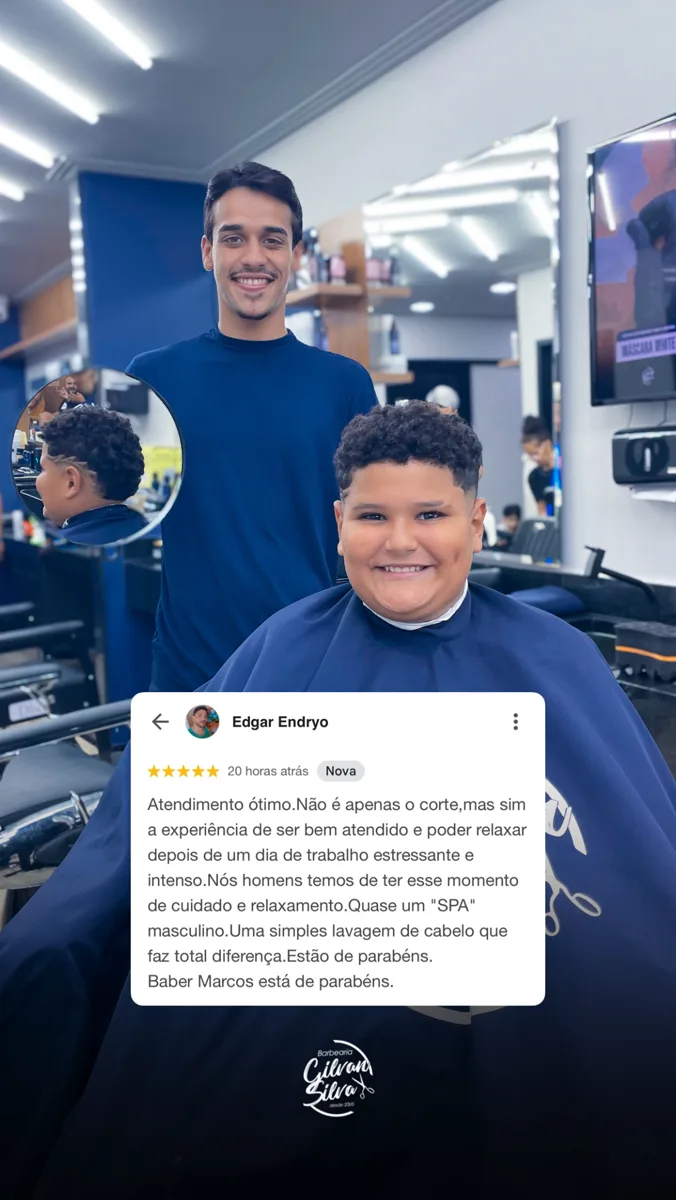 Depoimento de cliente da Barbearia Gilvan Silva